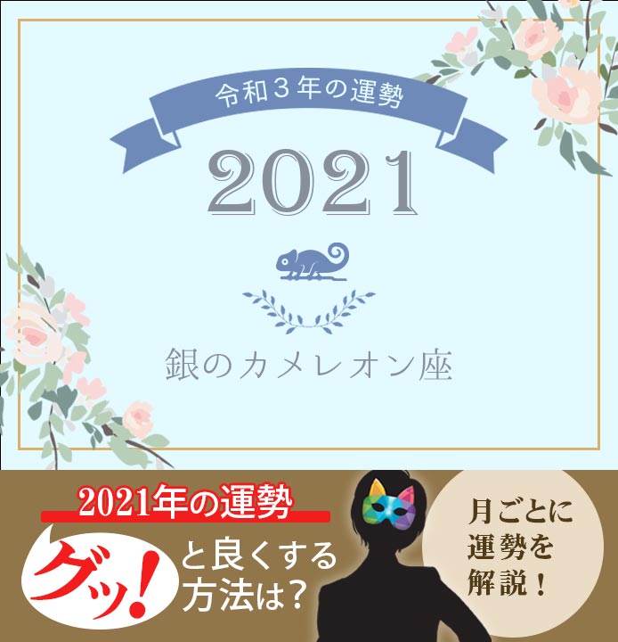 21年 銀のカメレオン座の運勢 恋愛運 仕事運 転職運 月別開運ポイント ウラソエ